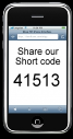 Share our short code for sms marketing.